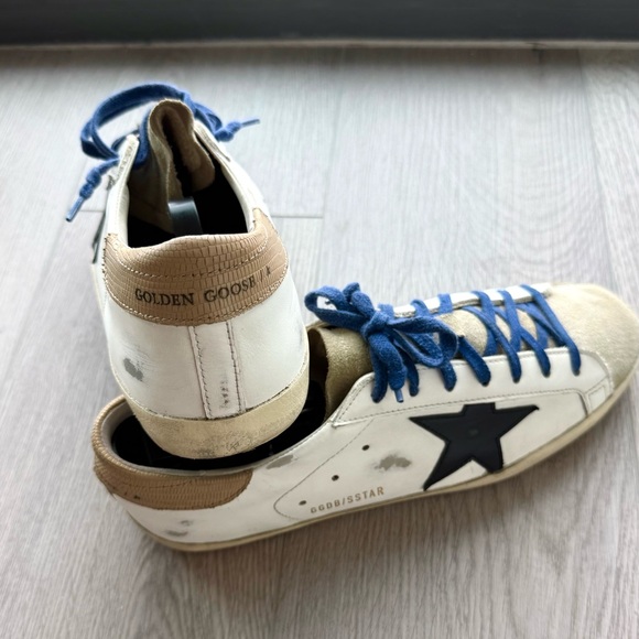 Golden Goose White and Blue Men's Sneakers 42EU - Picture 5 of 9